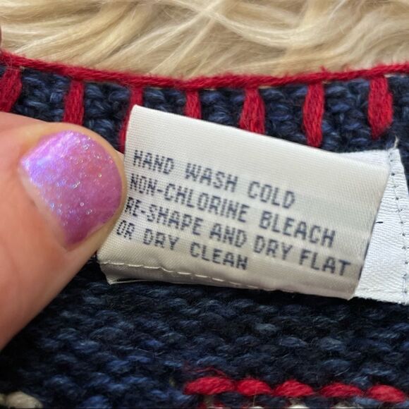 American flag knitted Monterey bay linen blend sweater - Picture 4 of 6